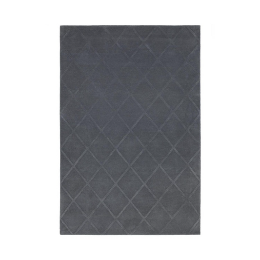 Designed by ASPLUND Studio 2001.  Hand-tufted rug with a hand-cut pattern in relief. Available in a big pattern with cut-up lines or a small pattern with cut-down lines, and a raised base. 