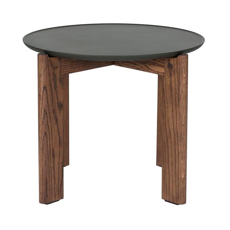 Designed by Daniel Lavonius Jarefeldt 2023. Iris round coffee table with a monochrome top with a distinctive raised edge. This comes in four colors that can be nicely combined in a setting with stone tops. Available in all three sizes.