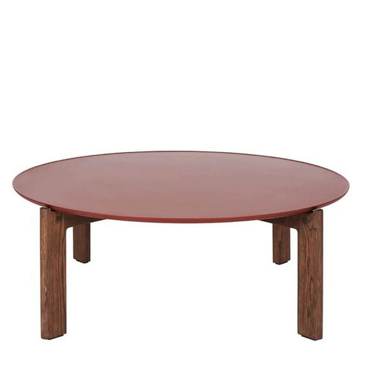 Designed by Daniel Lavonius Jarefeldt 2023.  Iris round coffee table with a monochrome top with a distinctive raised edge. This comes in four colors that can be nicely combined in a setting with stone tops. Available in all three sizes.