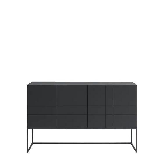 Designed by Claesson Koivisto Rune 2011. Cabinet in lacquered MDF with lacquered metal stand in the same color. Opening in the back for ventilation or cables.