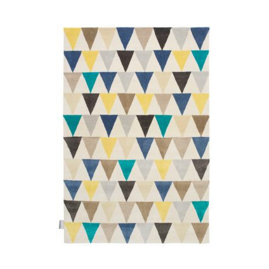 Designed by Thomas Sandell 2010.  Hand-knotted Indo Nepal 8/40 rug on white ground with a pattern in contrasting colors. The finest quality with over 120,000 handmade knots per m2.