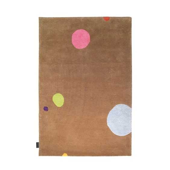 Designed by Thomas Sandell 2008.  Hand tufted rug with set base colors and pattern in contrasting colors.