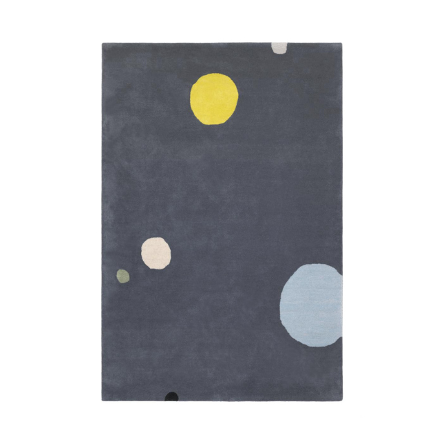 Designed by Thomas Sandell 2008.  Hand tufted rug with set base colors and pattern in contrasting colors.