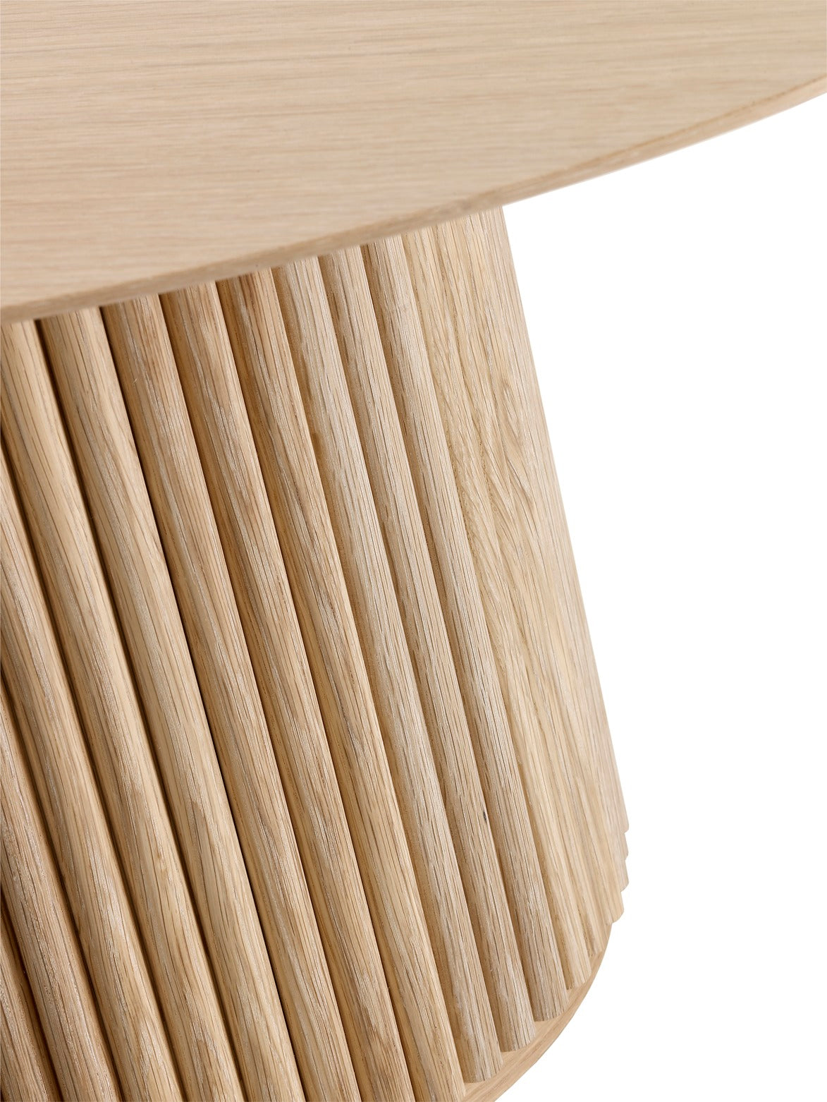 Designed by Anya Sebton and Eva Lilja Löwenhielm 2018.  Oval coffee table with base in solid oak or ash panels. Top in veneer with a solid oak edge in the same color as the base. Available in multiple color options.