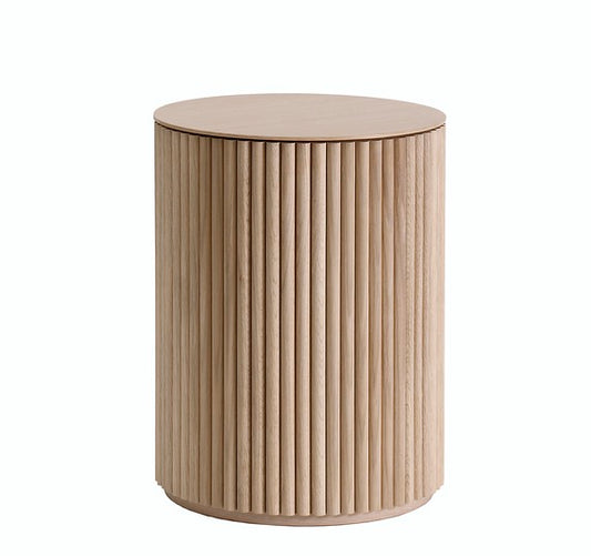Designed by Anya Sebton and Eva Lilja Löwenhielm 2018.  Side and Coffee table with base in solid oak or ash panels. Top in veneer with a solid oak edge in the same color as the base. Available in multiple color options.