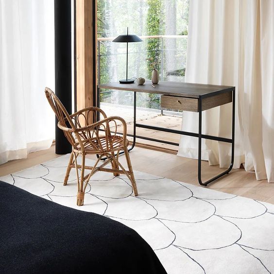 Hand-knotted Indo Nepal 8/40 rug on white ground with a pattern in contrasting colors. The finest quality with over 120,000 handmade knots per m2.