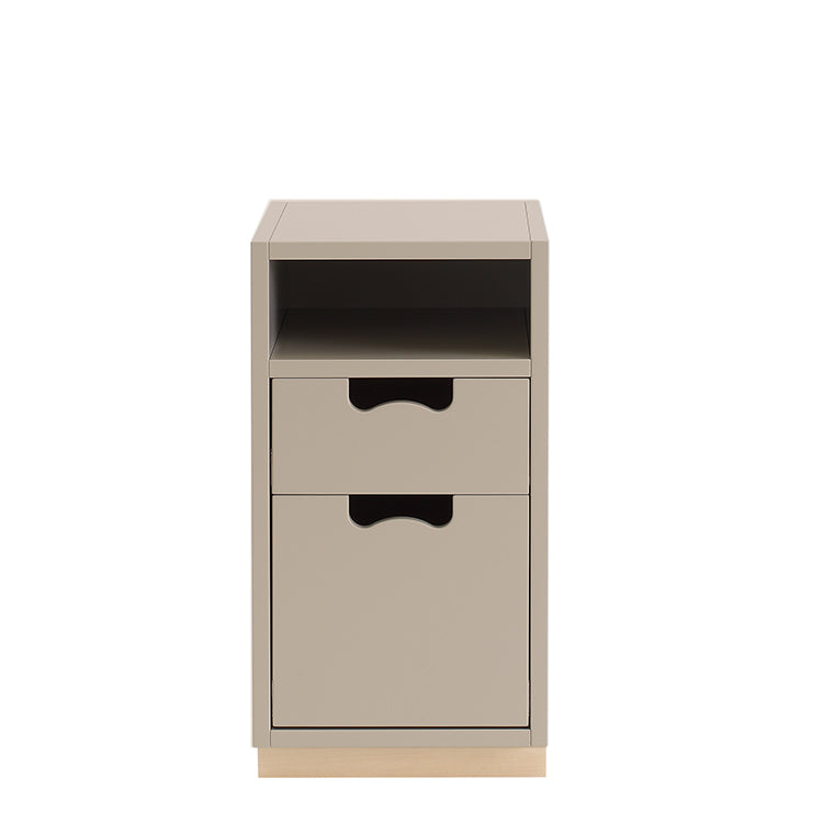 Designed by Thomas Sandell and Jonas Bohlin 1994. The bedside or office unit Snow Drawer G3 has 2 soft-closing drawers.