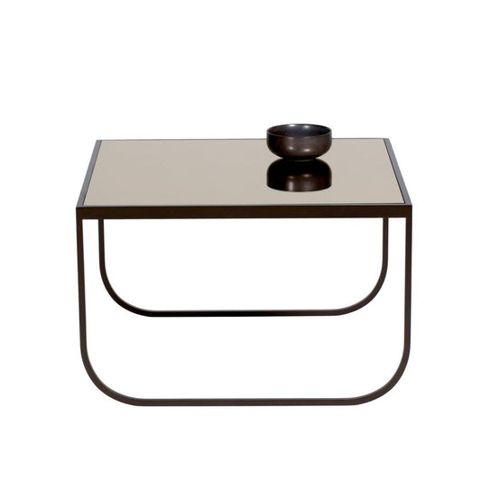 Designed by Broberg & Ridderstråle 2011.  Coffee table with a bent metal structure. Tati Coffee Table 63,5 Low can be slid under Tati Coffee Table 63,5 High. 