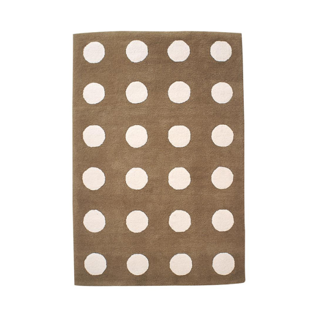 Designed by Pia Wallén 1994.  Hand-tufted rug with set base colors and a dot pattern in white.&nbsp;