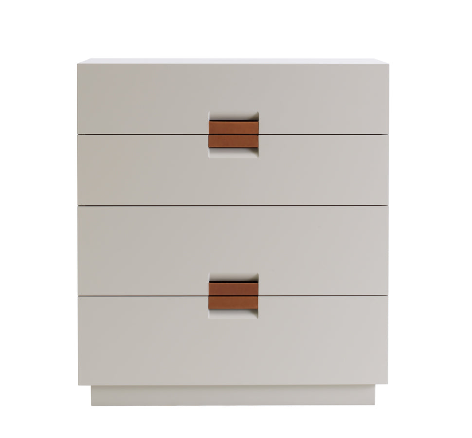 Designed by Anya Sebton and Eva Lilja Löwenhielm 2014.  Storage unit with 2 medium and 2 large drawers.