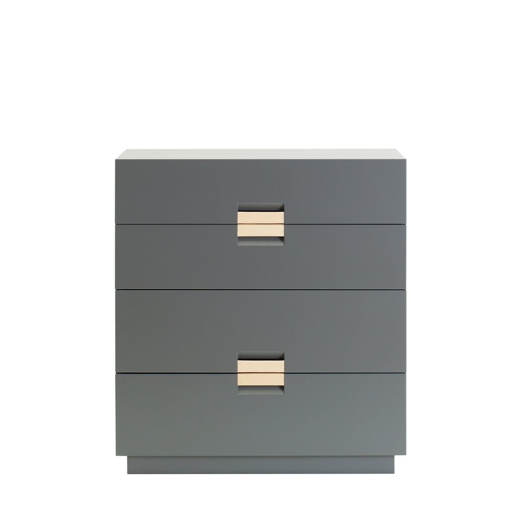 Designed by Anya Sebton and Eva Lilja Löwenhielm 2014.  Storage unit with 2 medium and 2 large drawers.