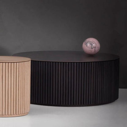 Designed by Anya Sebton and Eva Lilja Löwenhielm 2018  Coffee table with base in solid oak or ash panels. Top in veneer with a solid oak edge in the same color as the base. Available in multiple color options. 