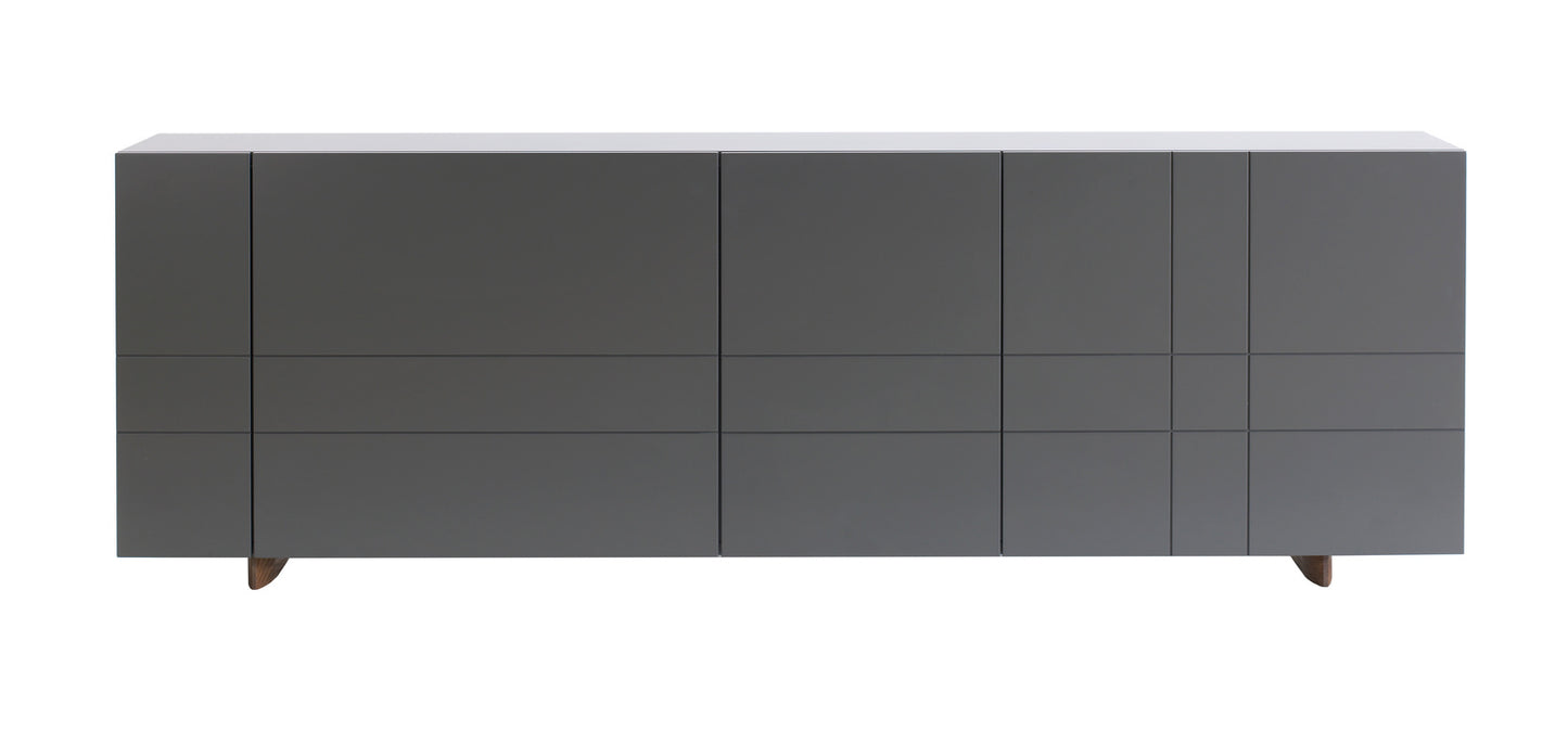 Designed by Claesson Koivisto Rune 2008.    The Kilt Sideboard 180 (Doors) has four doors with one removable shelf behind each door. Opening on the back for ventilation or cables.