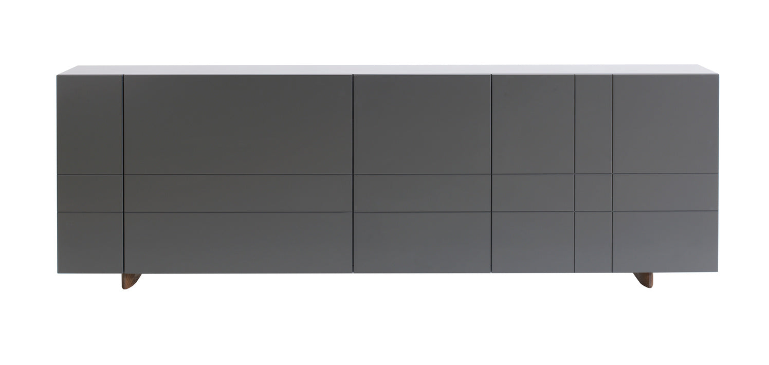 Designed by Claesson Koivisto Rune 2008.    The Kilt Sideboard 180 (Doors) has four doors with one removable shelf behind each door. Opening on the back for ventilation or cables.