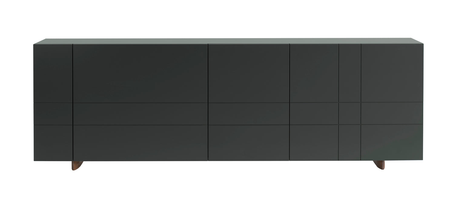 Designed by Claesson Koivisto Rune 2008.    The Kilt Sideboard 180 (Doors) has four doors with one removable shelf behind each door. Opening on the back for ventilation or cables.