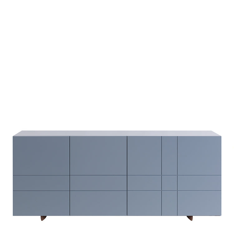 Designed by Claesson Koivisto Rune 2008.  Cabinet with three doors with one removable shelf behind each door. Opening on the back for ventilation or cables.