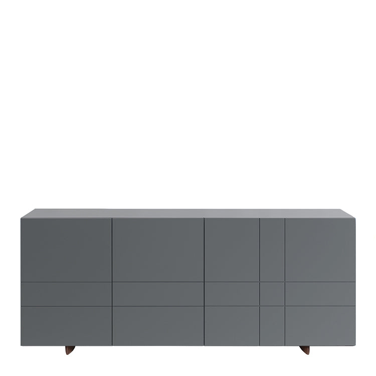 Designed by Claesson Koivisto Rune 2008.  Cabinet with three doors with one removable shelf behind each door. Opening on the back for ventilation or cables.