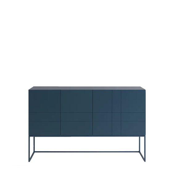 Designed by Claesson Koivisto Rune 2011.  Cabinet in lacquered MDF with lacquered metal stand in the same color. Opening in the back for ventilation or cables.