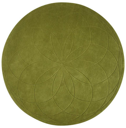 Designed by Broberg and Ridderstråle 2008. Round hand-tufted rug with a hand-cut pattern.