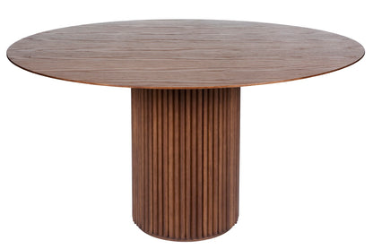 Designed by Anya Sebton and Eva Lilja Löwenhielm 2018.  Round table with base in solid oak or ash panels. Top in veneer with a solid oak edge in the same color as the base. Available in multiple color options. 