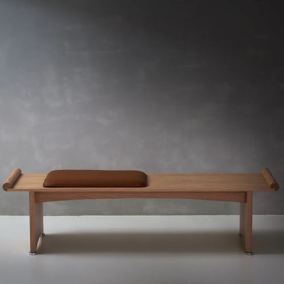 Designed by Broberg and Ridderstråle 2024.  A versatile, zen-like bench, sofa or table that fills many needs and functions. Its minimalistic and distinct design with classic dignity makes it suitable for both public and domestic spaces, offering a little pause whenever needed.