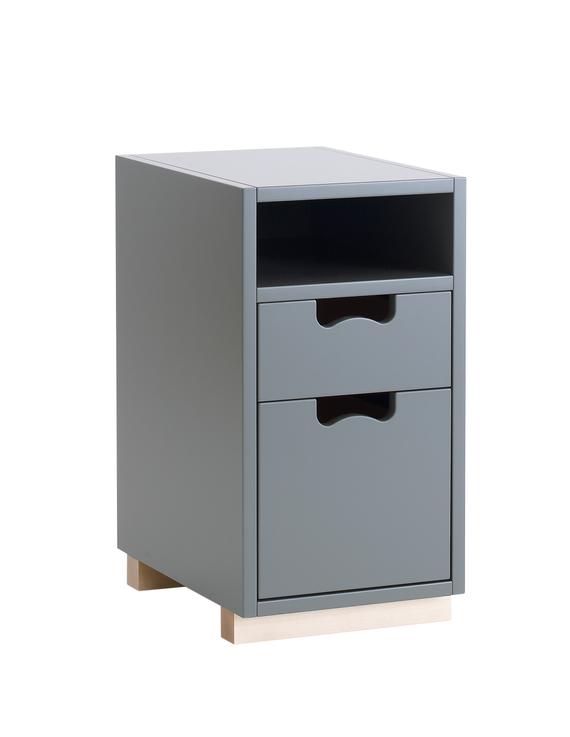 Designed by Thomas Sandell and Jonas Bohlin 1994.  The bedside or office unit Snow Drawer G3 has 2 soft-closing drawers.