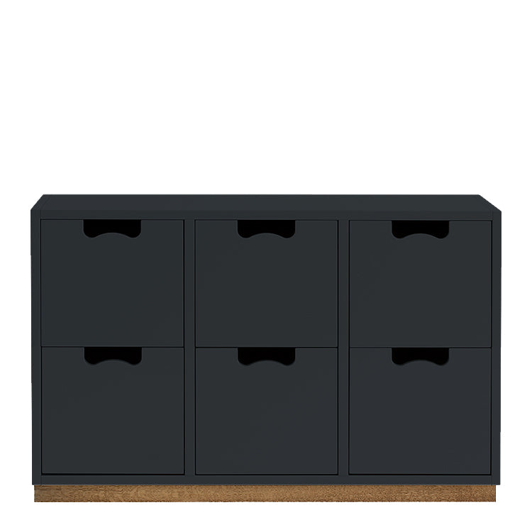 Designed by Thomas Sandell and Jonas Bohlin 1994.  The classic Snow Drawer B2 has 6 soft-closing drawers.