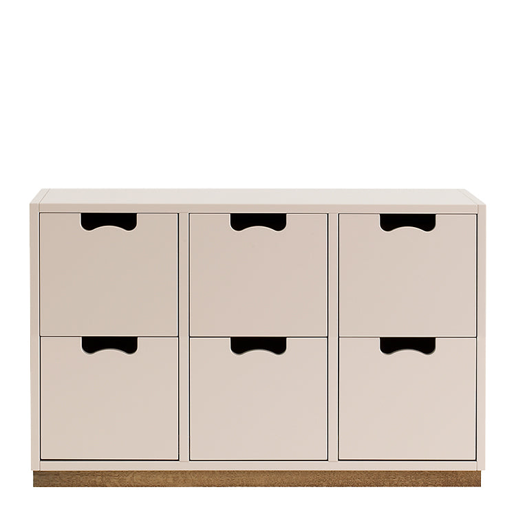 Designed by Thomas Sandell and Jonas Bohlin 1994.  The classic Snow Drawer B2 has 6 soft-closing drawers.