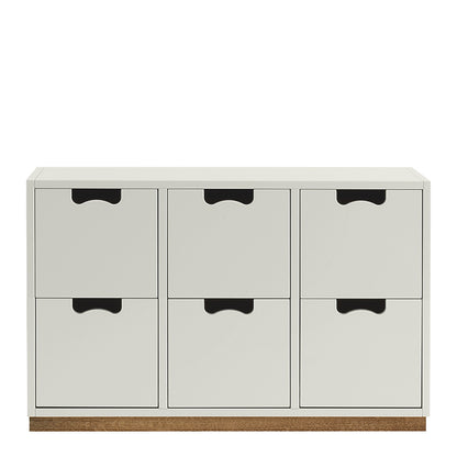 Designed by Thomas Sandell and Jonas Bohlin 1994.  The classic Snow Drawer B2 has 6 soft-closing drawers.