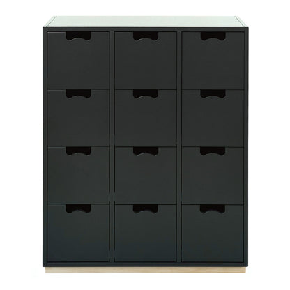 Designed by Thomas Sandell and Jonas Bohlin 1994.   The classic Snow Drawer B has 12 soft-closing drawers.