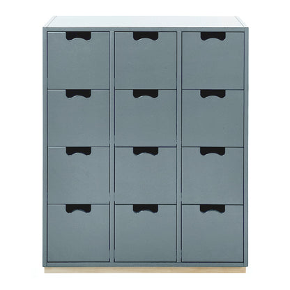 Designed by Thomas Sandell and Jonas Bohlin 1994.   The classic Snow Drawer B has 12 soft-closing drawers.