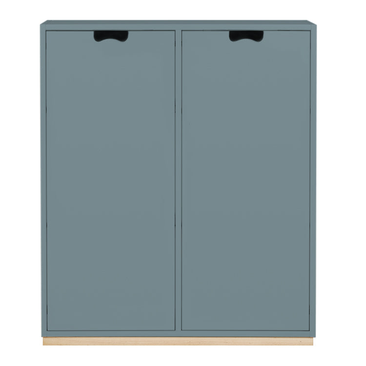 Designed by Thomas Sandell and Jonas Bohlin 1994.  The classic Snow Cabinet E has 2 soft-closing doors, a middle partition, and four shelves. Extra shelves can be ordered. Choose between two depths.