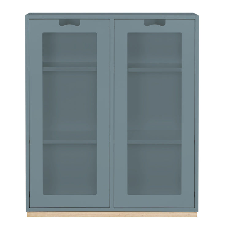 Designed by Thomas Sandell and Jonas Bohlin 1994.   The classic Snow Cabinet E has 2 soft-closing glass doors, a middle partition, and four shelves. Extra shelves can be ordered.  Choose between two depths.