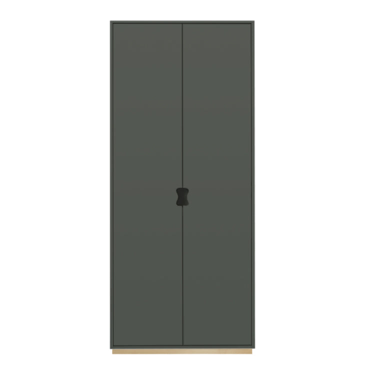 Designed by Thomas Sandell and Jonas Bohlin 1994.  The classic high Snow Cabinet F has two soft-closing doors, 4 adjustable lacquered shelves, and 1 fixed shelf. Extra shelves can be ordered. Choose between two depths.