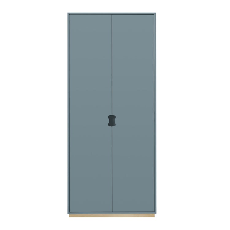 Designed by Thomas Sandell and Jonas Bohlin 1994.  The classic high Snow Cabinet F has two soft-closing doors, 4 adjustable lacquered shelves, and 1 fixed shelf. Extra shelves can be ordered. Choose between two depths.