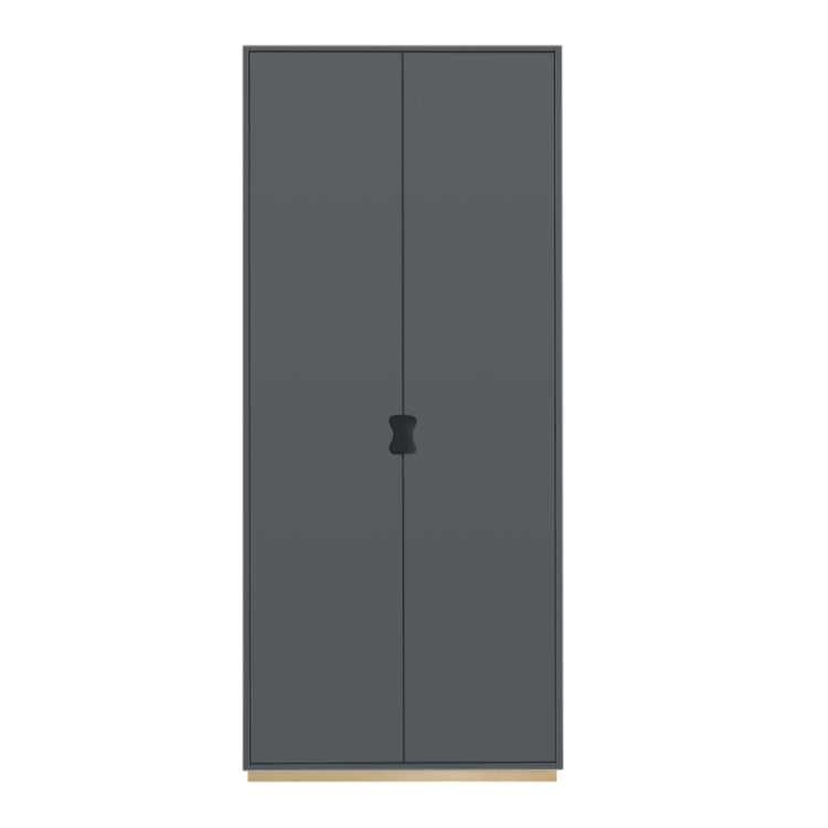 Designed by Thomas Sandell and Jonas Bohlin 1994.  The classic high Snow Cabinet F has two soft-closing doors, 4 adjustable lacquered shelves, and 1 fixed shelf. Extra shelves can be ordered. Choose between two depths.