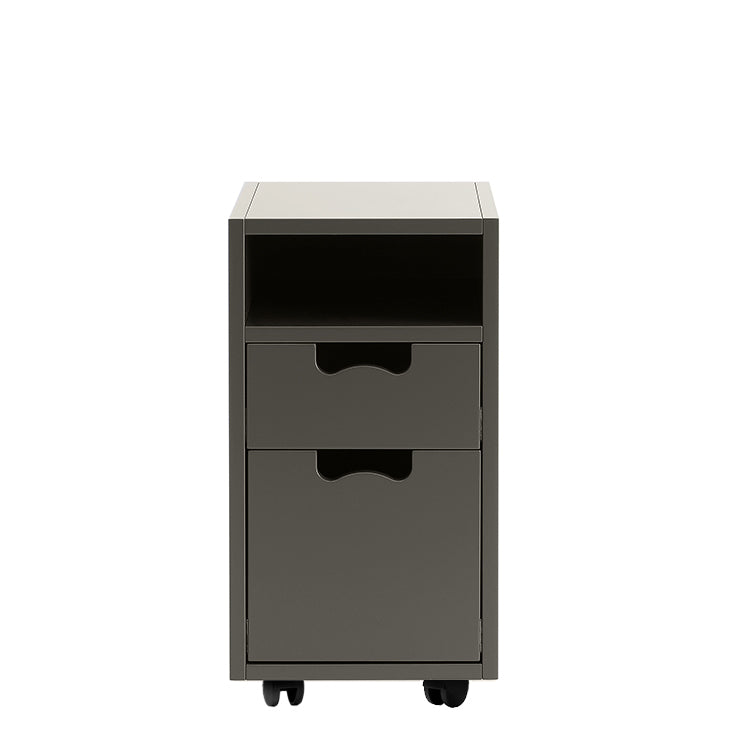 Designed by Thomas Sandell and Jonas Bohlin 1994.  The bedside or office unit Snow Drawer G3 has 2 soft-closing drawers.