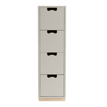 Designed by Thomas Sandell and Jonas Bohlin 1994.  The classic tall Snow Drawer J4 has 4 soft-closing drawers.