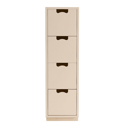 Designed by Thomas Sandell and Jonas Bohlin 1994.  The classic tall Snow Drawer J4 has 4 soft-closing drawers.