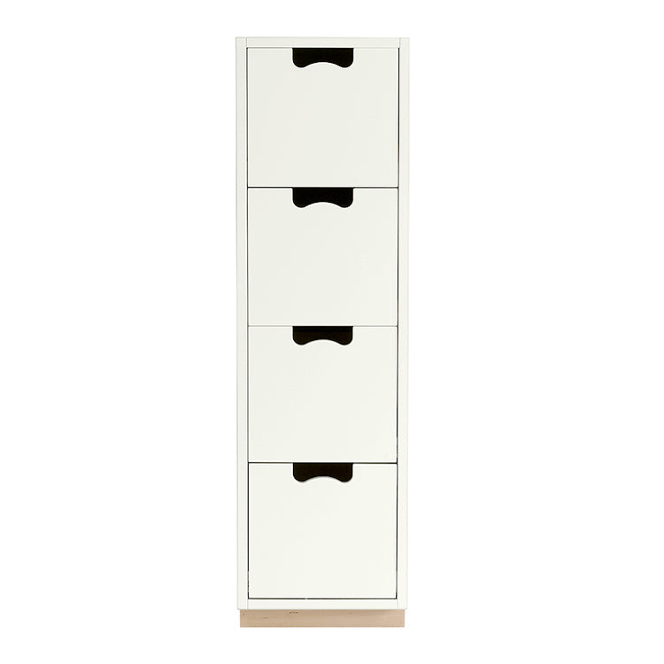 Designed by Thomas Sandell and Jonas Bohlin 1994.  The classic tall Snow Drawer J4 has 4 soft-closing drawers.