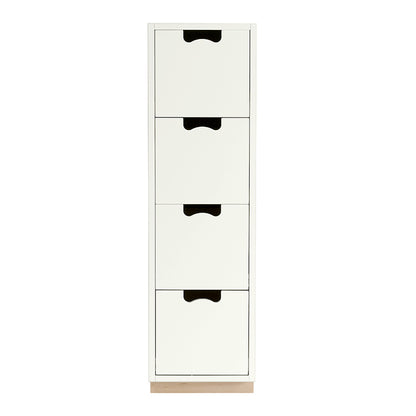 Designed by Thomas Sandell and Jonas Bohlin 1994.  The classic tall Snow Drawer J4 has 4 soft-closing drawers.