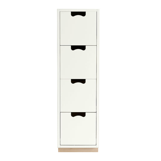 Designed by Thomas Sandell and Jonas Bohlin 1994.  The classic tall Snow Drawer J4 has 4 soft-closing drawers.