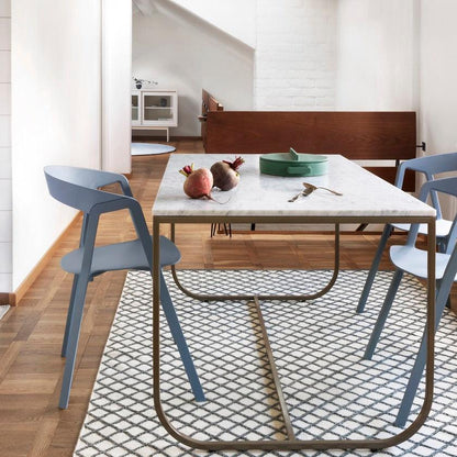 Designed by Broberg &amp; Ridderstråle 2012.  Dining or work table with a frame in lacquered metal and a table top in selected oak veneer.&nbsp;