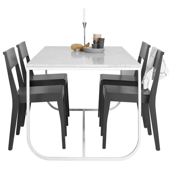 Designed by Broberg and Ridderstråle 2012.  Dining table without overhanging sides/extension. 